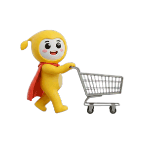 cart moving mascot